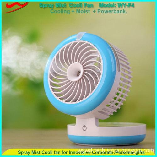 Water mist spray fan / 2016 new patent ABS plastic wireless ultrasonic micro cool mist humidifier